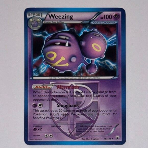POKEMON CARD: Weezing #58/135 (Pokemon Plasma Storm) - Picture 1 of 2